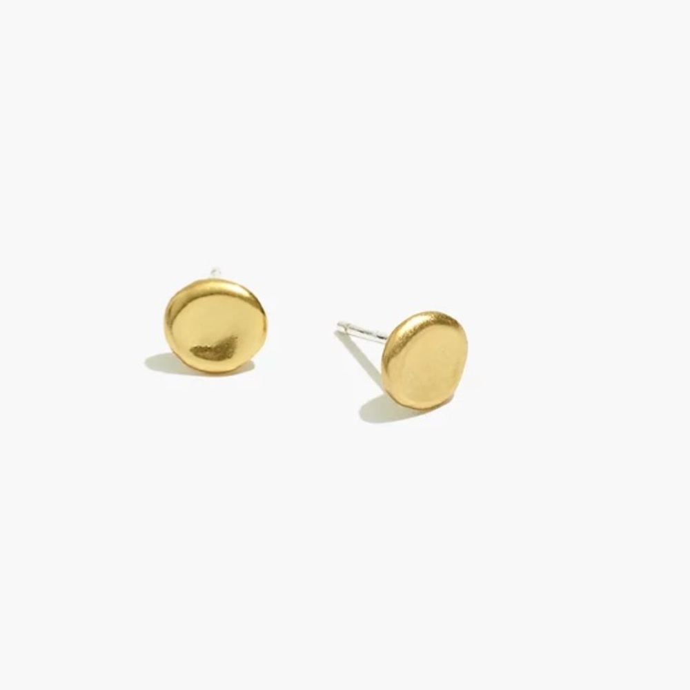 Madewell Hammered Circle Stud Earrings